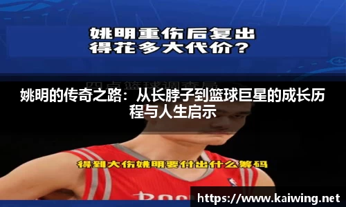 姚明的传奇之路：从长脖子到篮球巨星的成长历程与人生启示